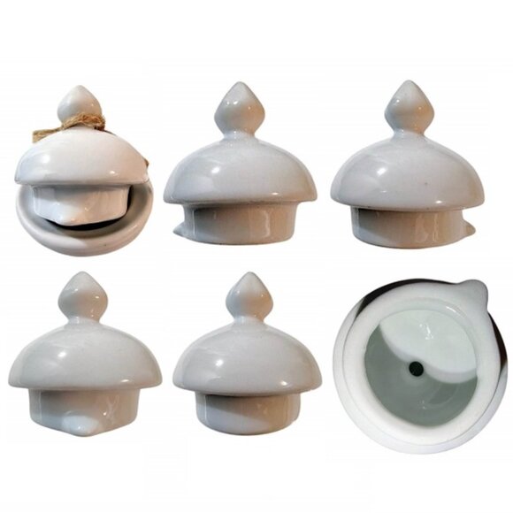 Porcelain Elephant Trunk Up Teapot with Lid - Picture 7 of 10